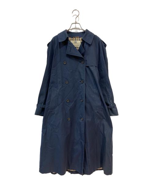 Aquascutum（アクアスキュータム）Aquascutum　 (アクアスキュータム) トレンチコート ネイビー サイズ:6Fの古着・服飾アイテム