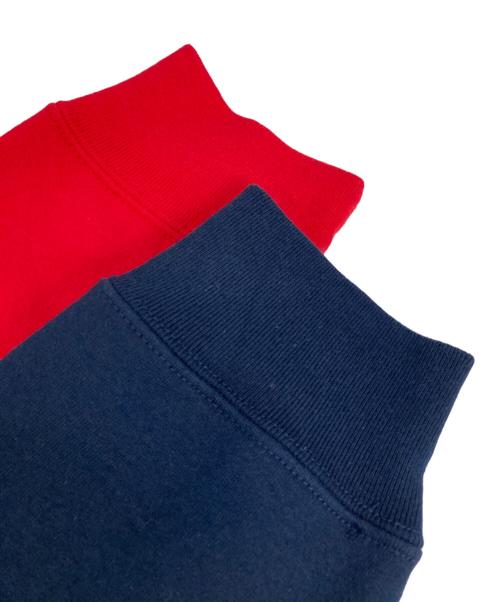 SUPREME（シュプリーム）Supreme (シュプリーム) 18FW Split Crewneck Sweatshirt ネイビー×レッド サイズ:Lの古着・服飾アイテム