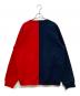Supreme (シュプリーム) 18FW Split Crewneck Sweatshirt ネイビー×レッド サイズ:L：15000円