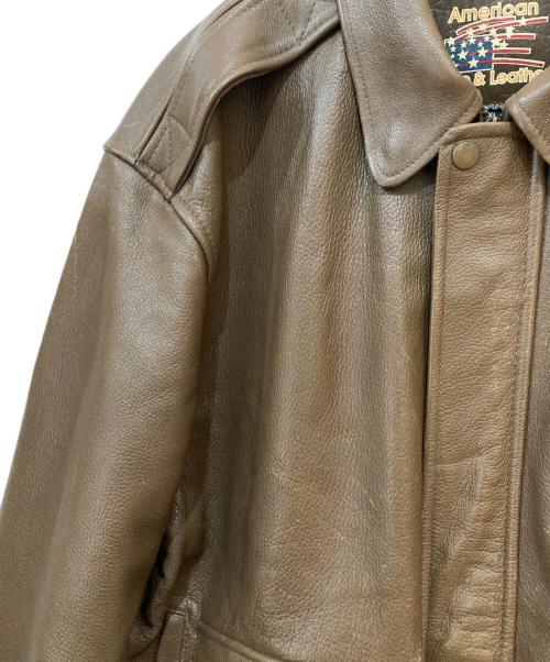 American hide&Leather（アメリカン・ハイド・アンド・レザー）American hide&Leather (アメリカン・ハイド・アンド・レザー) レザージャケット ブラウン サイズ: XLの古着・服飾アイテム