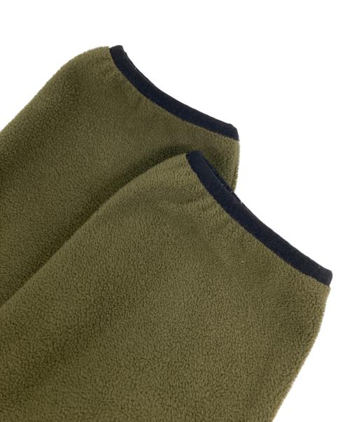 POLO RALPH LAUREN（ポロ・ラルフローレン）POLO RALPH LAUREN (ポロ・ラルフローレン) ハーフボタンフリースプルオーバー カーキ×ブラック サイズ:XLの古着・服飾アイテム