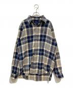 POLO RALPH LAURENポロ・ラルフローレン）の古着「スモールポニー チェックネルシャツ」｜ベージュ×ネイビー