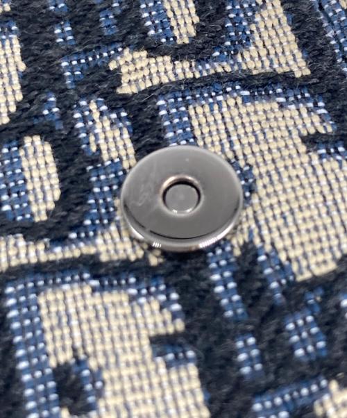 Dior（ディオール）Dior (ディオール) オブリーク 長財布 ネイビー・ベージュの古着・服飾アイテム