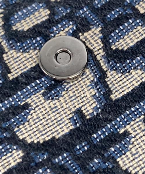 Dior（ディオール）Dior (ディオール) オブリーク 長財布 ネイビー・ベージュの古着・服飾アイテム