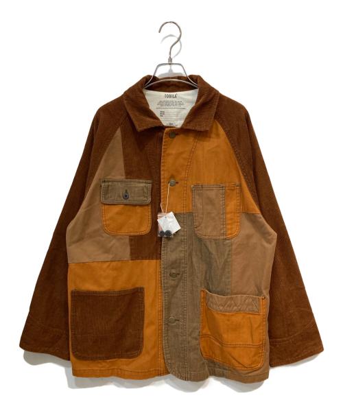 TOBILA（トビラ）TOBILA (トビラ) ミックス コーデュロイ パッチワーク カバーオール ブラウン サイズ:M 未使用品の古着・服飾アイテム
