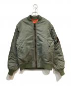 HOUSTONヒューストン）の古着「MA-1 FLIGHT JACKET」｜オリーブ
