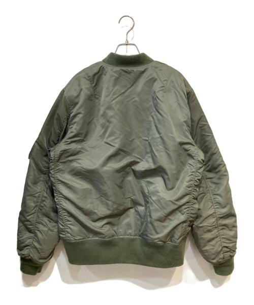 HOUSTON（ヒューストン）HOUSTON (ヒューストン) MA-1 FLIGHT JACKET オリーブ サイズ: Lの古着・服飾アイテム