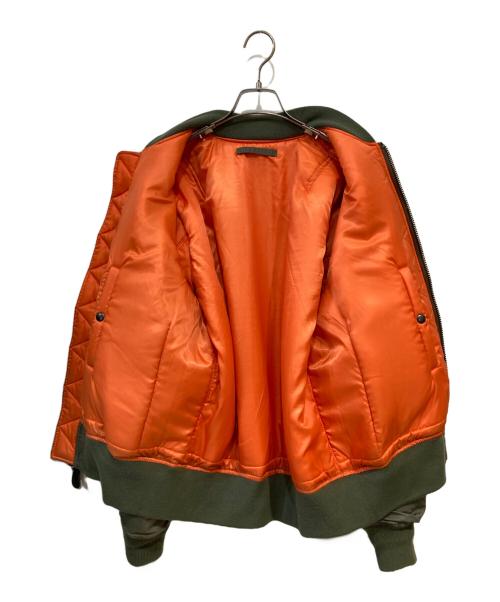 HOUSTON（ヒューストン）HOUSTON (ヒューストン) MA-1 FLIGHT JACKET オリーブ サイズ: Lの古着・服飾アイテム