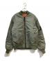 HOUSTON（ヒューストン）の古着「MA-1 FLIGHT JACKET」｜オリーブ