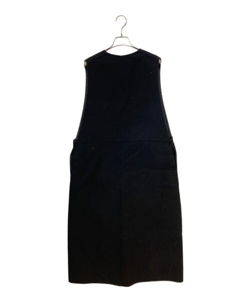 DRAWER（ドゥロワー）Drawer (ドゥロワー) ウールリバーVネックノースリーブワンピース ブラック サイズ:36の古着・服飾アイテム