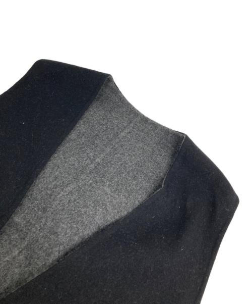 DRAWER（ドゥロワー）Drawer (ドゥロワー) ウールリバーVネックノースリーブワンピース ブラック サイズ:36の古着・服飾アイテム