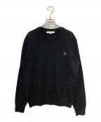 maison kitsuneメゾンキツネ）の古着「BOLD FOX HEAD PATCH REGULAR JUMPER」｜ブラック
