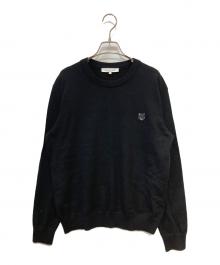 maison kitsune（メゾンキツネ）の古着「BOLD FOX HEAD PATCH REGULAR JUMPER」｜ブラック