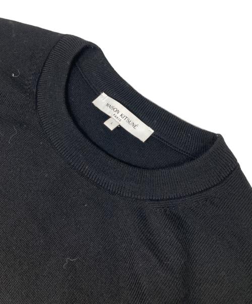 maison kitsune（メゾンキツネ）MAISON KITSUNE (メゾンキツネ) BOLD FOX HEAD PATCH REGULAR JUMPER ブラック サイズ: Lの古着・服飾アイテム