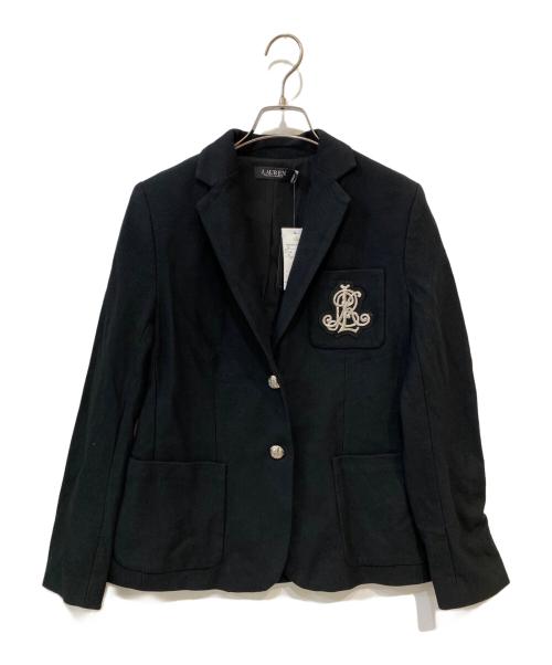 LAUREN RALPH LAUREN（ローレン ラルフ ローレン）LAUREN RALPH LAUREN (ローレン ラルフ ローレン) ワッペン テーラードジャケット ブラック サイズ:M 未使用品の古着・服飾アイテム