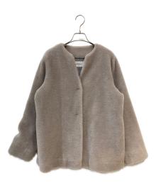 SOEJU（ソージュ）の古着「ウールショートボアコート」｜ピンク