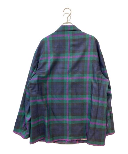 TOMORROW LAND（トゥモローランド）TOMORROW LAND (トゥモローランド) 6Bダブルブレステッド テーラードジャケット グリーン×ネイビー サイズ:Sの古着・服飾アイテム