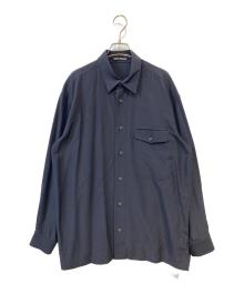 ISSEY MIYAKE（イッセイミヤケ）の古着「シルクシャツ」｜ネイビー