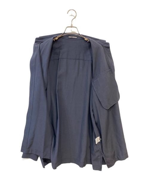 ISSEY MIYAKE（イッセイミヤケ）ISSEY MIYAKE (イッセイミヤケ) シルクシャツ ネイビー サイズ: Mの古着・服飾アイテム
