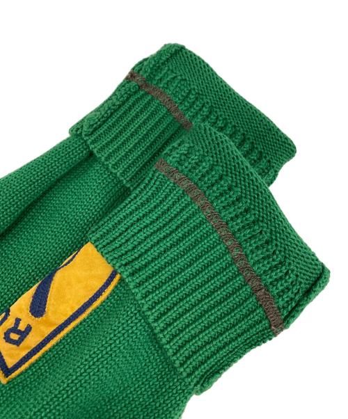 Rugby Ralph Lauren（ラグビーラルフローレン）Rugby Ralph Lauren (ラグビーラルフローレン) マルチパッチレタードカーディガン グリーン サイズ:Ｓの古着・服飾アイテム