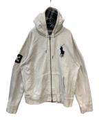 POLO RALPH LAURENポロ・ラルフローレン）の古着「ビッグポニー ジップパーカー」｜ホワイト