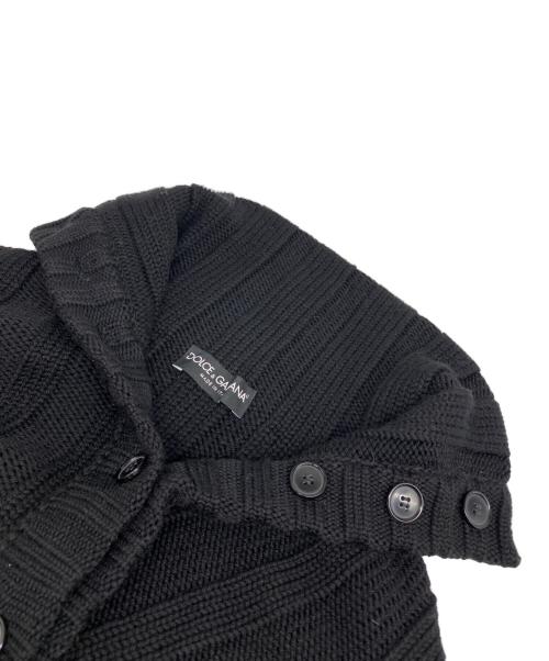 DOLCE & GABBANA（ドルチェ＆ガッバーナ）DOLCE & GABBANA (ドルチェ＆ガッバーナ) ショールカラーニット ブラック サイズ:52の古着・服飾アイテム