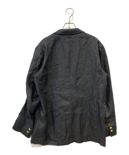 UNITED ARROWS（ユナイテッドアローズ）UNITED ARROWS (ユナイテッドアローズ) リネンダブルジャケット ブラック サイズ:Lの古着・服飾アイテム