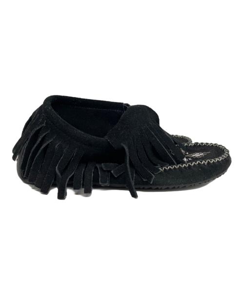 Manitobah Mukluks（マニトバ ムクルックス）Manitobah Mukluks (マニトバ ムクルックス) スエードモカシンブーツ ブラック サイズ:7の古着・服飾アイテム