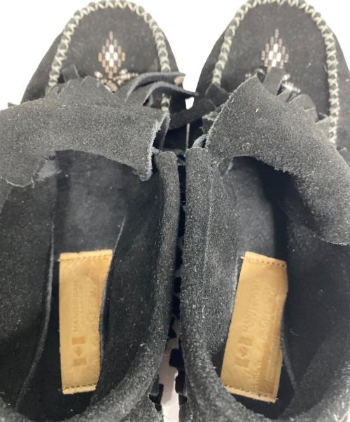 Manitobah Mukluks（マニトバ ムクルックス）Manitobah Mukluks (マニトバ ムクルックス) スエードモカシンブーツ ブラック サイズ:7の古着・服飾アイテム