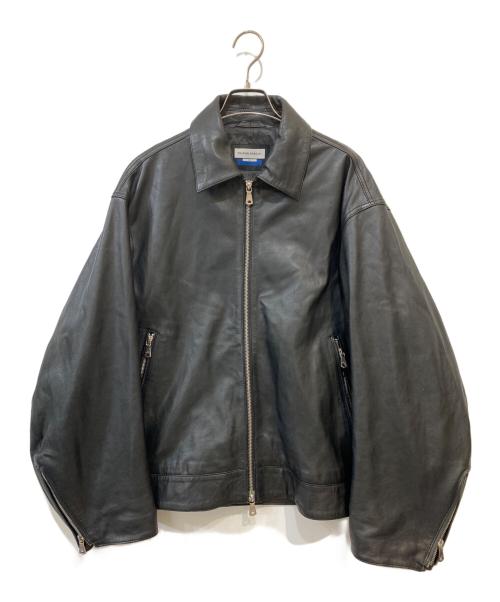 MAISON SPECIAL（メゾンスペシャル）MAISON SPECIAL (メゾンスペシャル) Sheep Leather Prime-Over Single Rider Collared Jacket ブラック サイズ:1の古着・服飾アイテム
