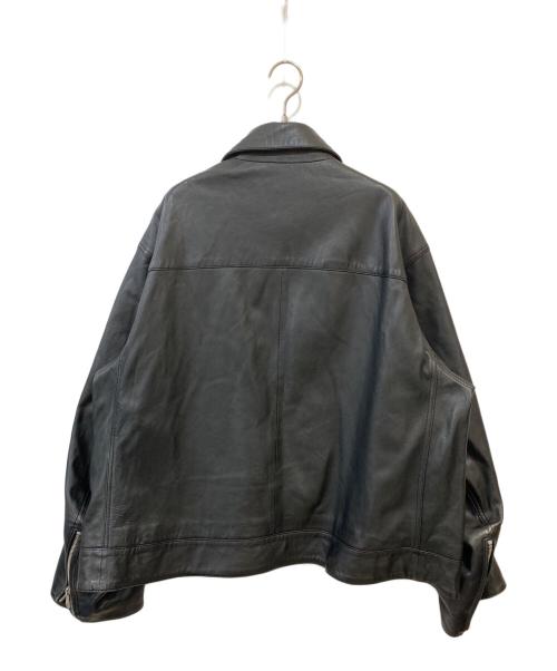 MAISON SPECIAL（メゾンスペシャル）MAISON SPECIAL (メゾンスペシャル) Sheep Leather Prime-Over Single Rider Collared Jacket ブラック サイズ:1の古着・服飾アイテム