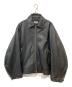 MAISON SPECIAL（メゾンスペシャル）の古着「Sheep Leather Prime-Over Single Rider Collared Jacket」｜ブラック