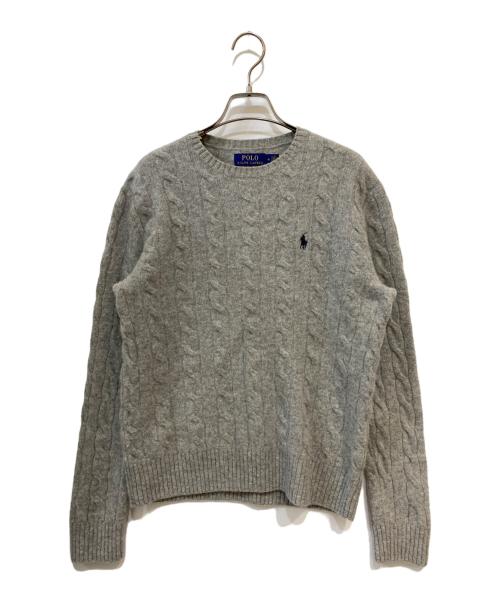 POLO RALPH LAUREN（ポロ・ラルフローレン）POLO RALPH LAUREN (ポロ・ラルフローレン) ケーブルニット グレー サイズ: Mの古着・服飾アイテム