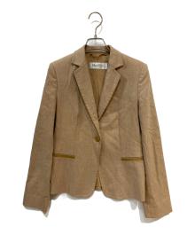 MaxMara（マックスマーラ）の古着「カシミヤ混 テーラードジャケット」｜ブラウン
