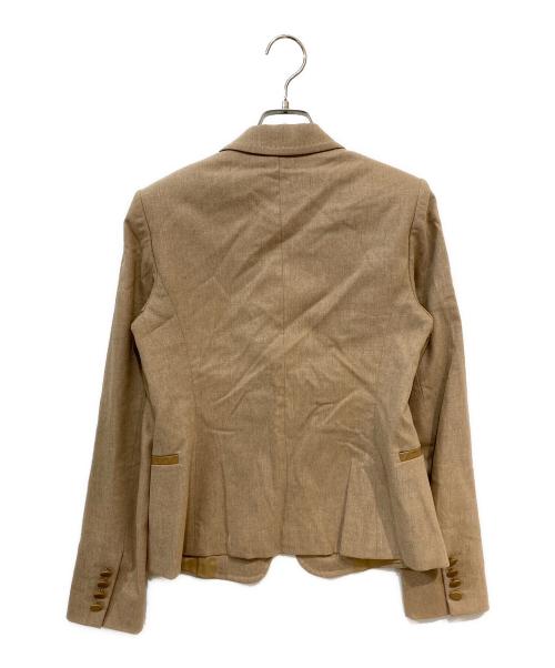 MaxMara（マックスマーラ）MaxMara (マックスマーラ) カシミヤ混 テーラードジャケット ブラウン サイズ: 34の古着・服飾アイテム