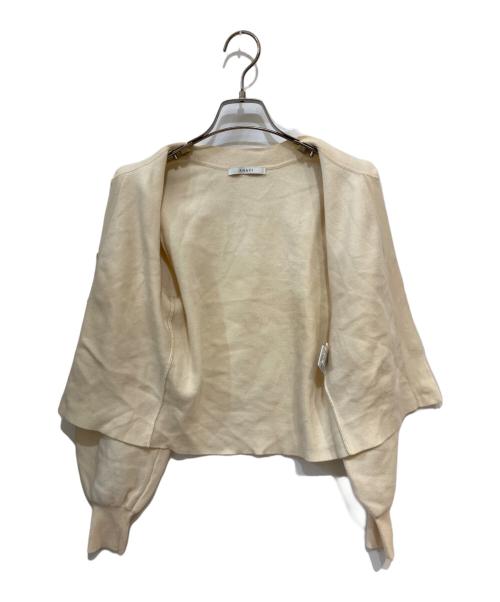 ANAYI（アナイ）ANAYI (アナイ) メリノウールビジューカーディガン アイボリー サイズ:36の古着・服飾アイテム