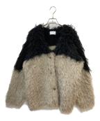 CLANEクラネ）の古着「BI COLOR SHAGGY KNIT CARDIGAN」｜ブラウン