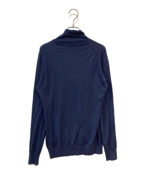 JOHN SMEDLEY（ジョンスメドレー）JOHN SMEDLEY (ジョンスメドレー) ウールタートルネックニット ネイビー サイズ:Lの古着・服飾アイテム