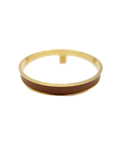 HERMES（エルメス）HERMES (エルメス) ケリーバングル ゴールド×ブラウンの古着・服飾アイテム