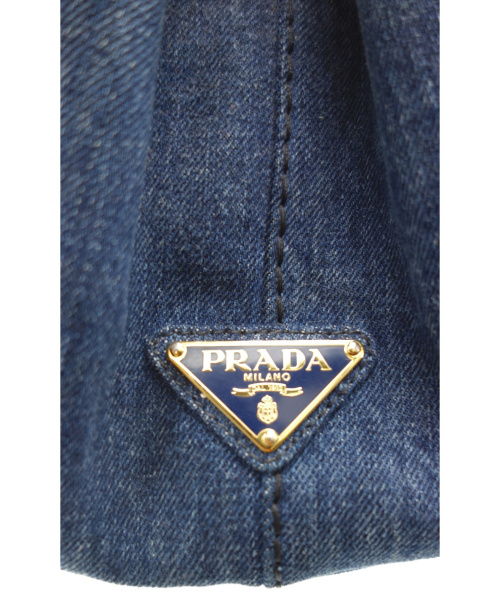 PRADA（プラダ）PRADA (プラダ) デニムトートバッグ インディゴ カナパ B1877B 158の古着・服飾アイテム