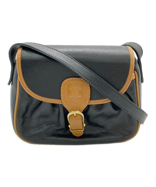 CELINE（セリーヌ）CELINE (セリーヌ) 【OLD】トリオンフショルダーバッグ ブラックの古着・服飾アイテム