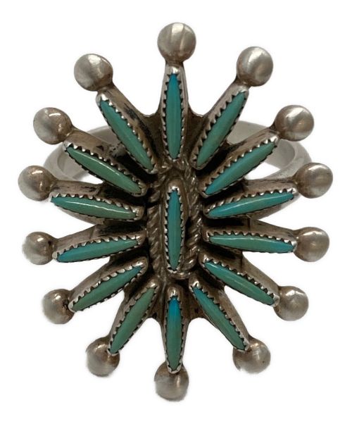 インディアンジュエリー（インディアンジュエリー）インディアンジュエリー (インディアンジュエリー) ニードルポイントリング ブルー サイズ:-の古着・服飾アイテム