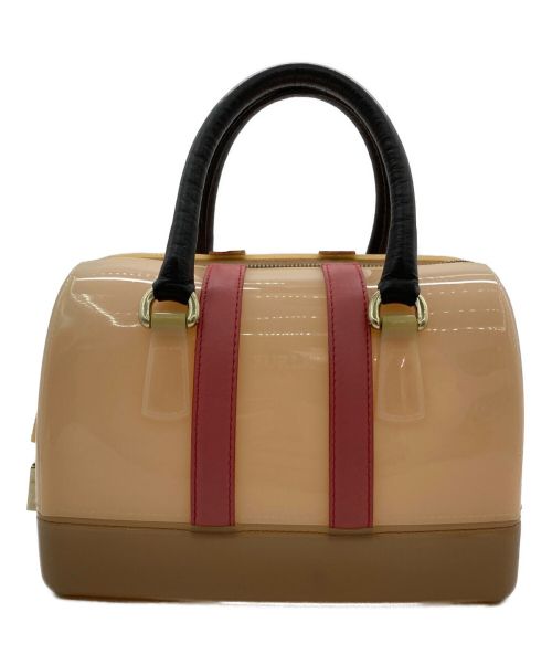 FURLA（フルラ）FURLA (フルラ) キャンディ/ビニールミニボストンバッグ ピンクの古着・服飾アイテム