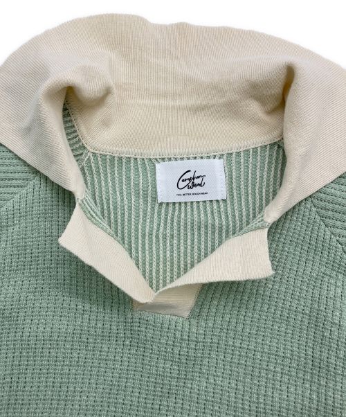 CAMPHOR WOOD（カンファーウッド）CAMPHOR WOOD (カンファーウッド) ニットポロシャツ グリーン サイズ:Mの古着・服飾アイテム