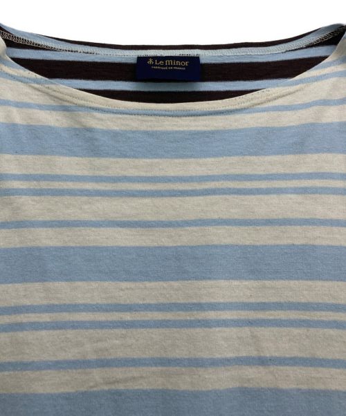 Le minor（ルミノア）Le minor (ルミノア) TOMORROW LAND (トゥモローランド) クレイジーパターン ビッグバスクシャツ ブラウン×ブルー サイズ:Fの古着・服飾アイテム