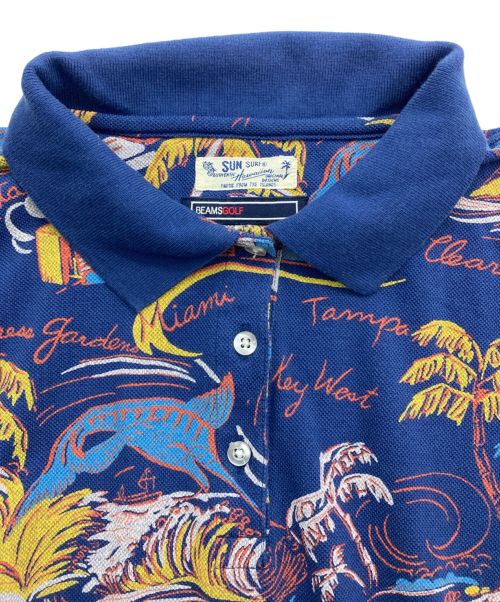 BEAMS GOLF（ビームスゴルフ）BEAMS GOLF (ビームスゴルフ) Sun Surf (サンサーフ) ポロシャツ ネイビー サイズ:Lの古着・服飾アイテム