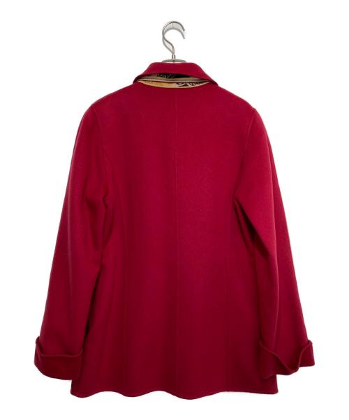 LEONARD（レオナール）LEONARD (レオナール) カシミヤハーフコート レッド サイズ:13ARの古着・服飾アイテム