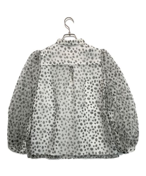 BORDERS at BALCONY（ボーダーズアットバルコニー）BORDERS at BALCONY (ボーダーズアットバルコニー) ORGANDY PRINTED BOUSE ホワイト サイズ:36の古着・服飾アイテム