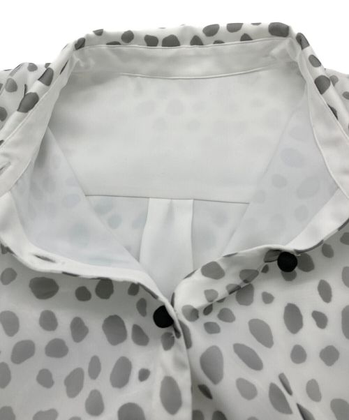 BORDERS at BALCONY（ボーダーズアットバルコニー）BORDERS at BALCONY (ボーダーズアットバルコニー) ORGANDY PRINTED BOUSE ホワイト サイズ:36の古着・服飾アイテム