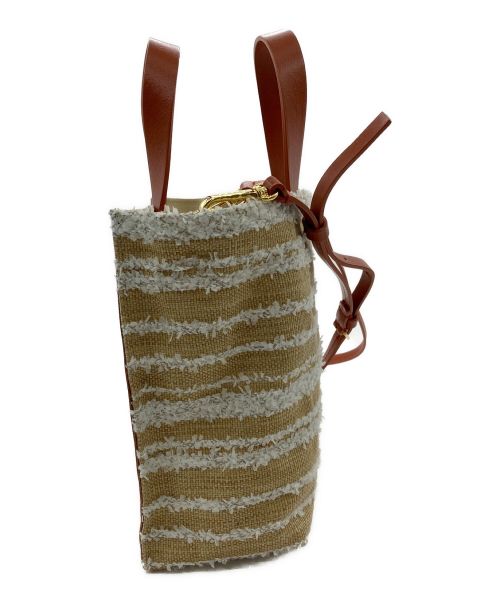 MARNI（マルニ）MARNI (マルニ) 2WAY MUSEO MINI ショルダーバッグ ブラウン×ホワイトの古着・服飾アイテム